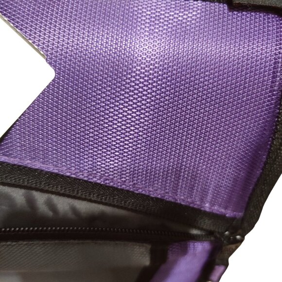 Case it Purple Gray 3 Ring Zipper Binder with Expanding File Organizer Pockets - Picture 10 of 11